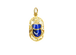 Pendentif or jaune 750 avec une superbe lapis-lazuli