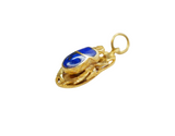 Pendentif or jaune 750 avec une superbe lapis-lazuli