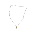 Collier en or jaune 18K avec un pendentif et sa perle