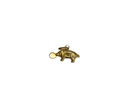 Pendentif porte bonheur or 18K en forme de cochon