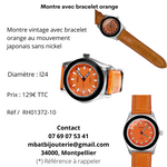 Montre avec bracelet orange