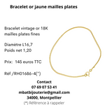 Bracelet or jaune mailles plates