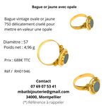 Bague or jaune avec opale